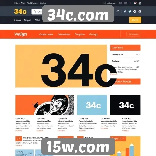 Análise da interface de usuário do site 34c.com